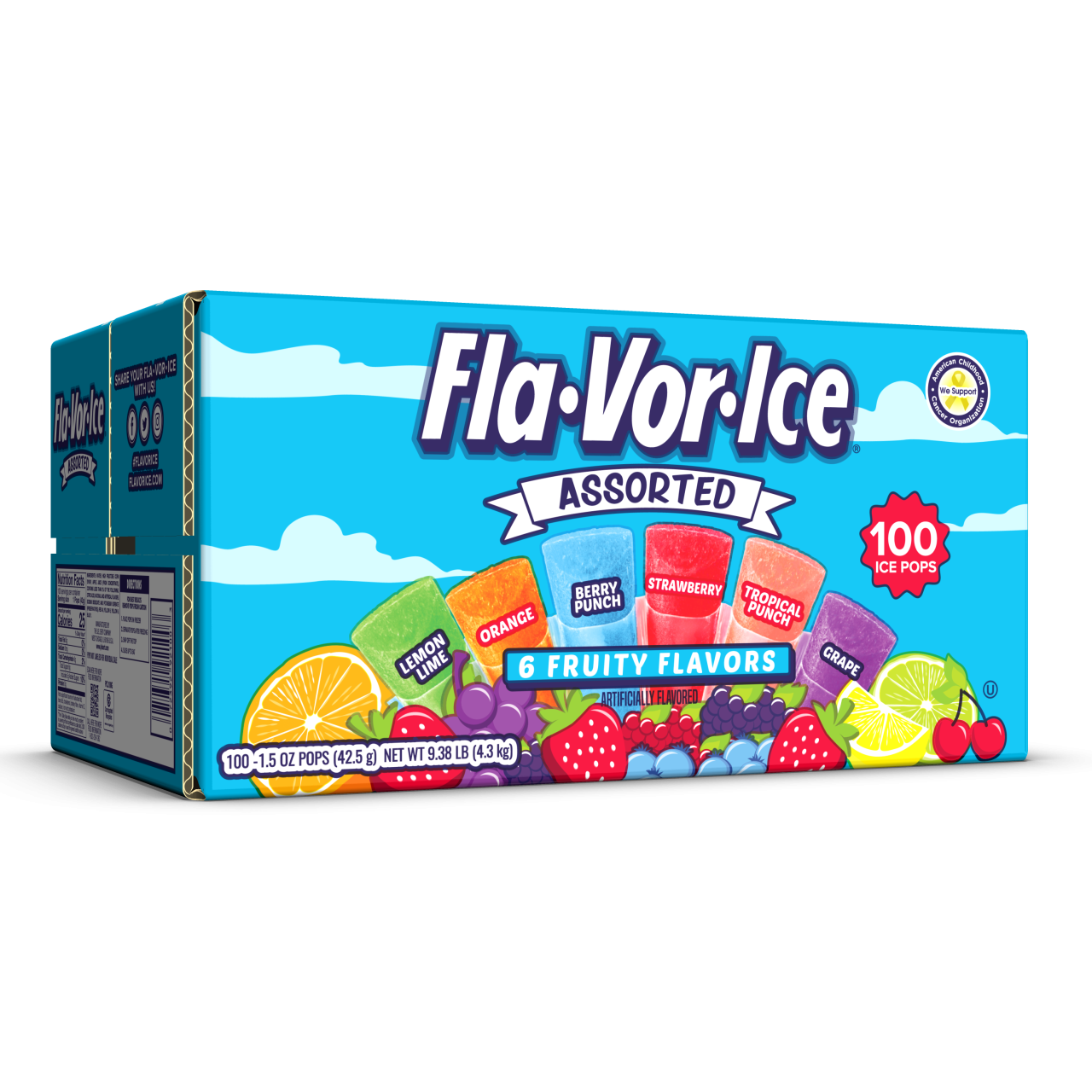 FlaVorIce Freezer Pops Assorted Tropical Flavors Home